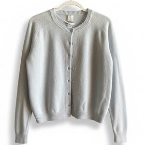 Joie Light Gray Button Front Cardigan Sweater Size M